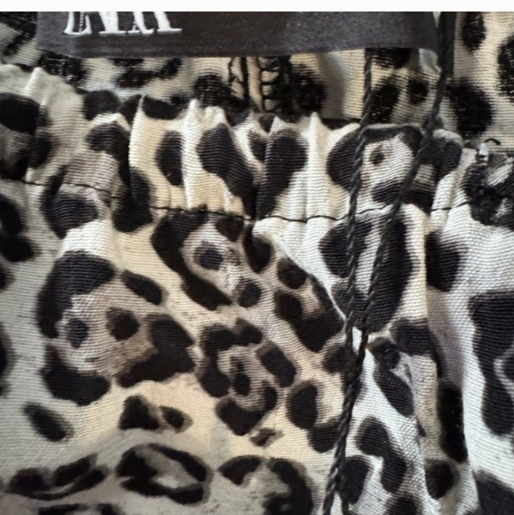 Zara Black and White Animal Print Trousers - Picture 3 of 4
